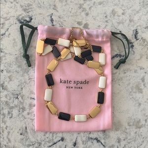KATE SPADE gold black and white necklace NWOT